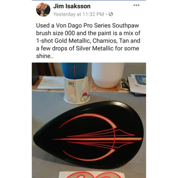 Pro-Series Left Handed Pinstriping Sword Brush Set – 6 Piece