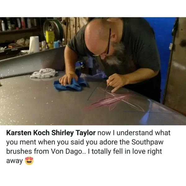 Pro-Series Left Handed Pinstriping Sword Brush Set – 6 Piece