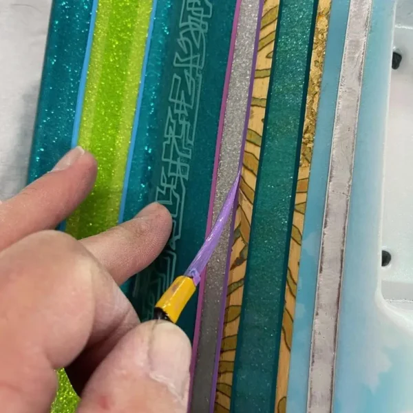 Pro-Series Left Handed Pinstriping Sword Brush Set – 6 Piece