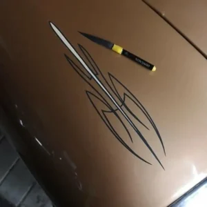 Pro-Series Left Handed Pinstriping Sword Brush Set – 6 Piece