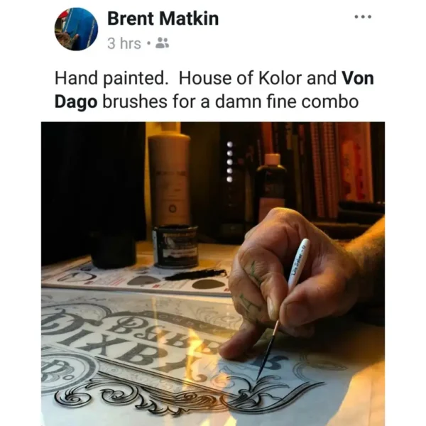 Pro-Series Lite Saber #0 Pinstriping Brush – Short Handle