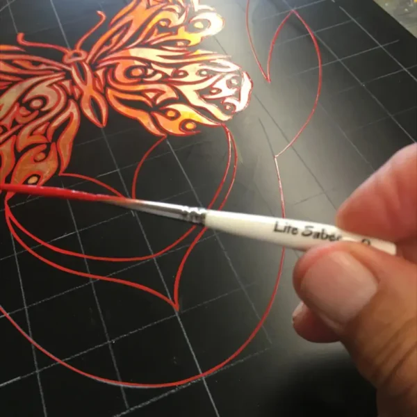 Pro-Series Lite Saber #0 Pinstriping Brush – Short Handle