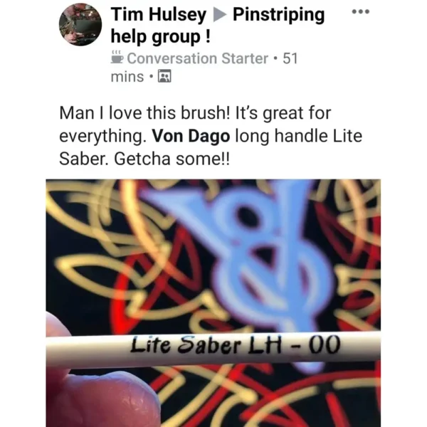 Pro-Series Lite Saber #00 Pinstriping Brush – Long Handle