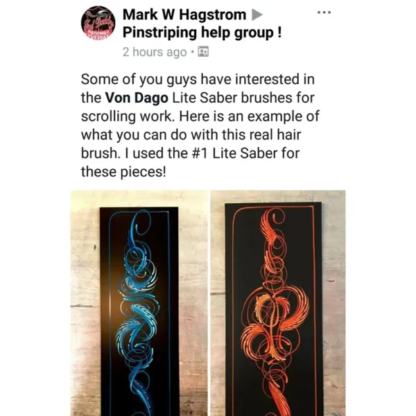 Pro-Series Lite Saber #1 Pinstriping Brush – Long Handle