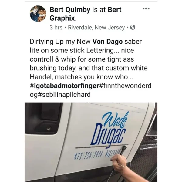 Pro-Series Lite Saber #1 Pinstriping Brush – Long Handle