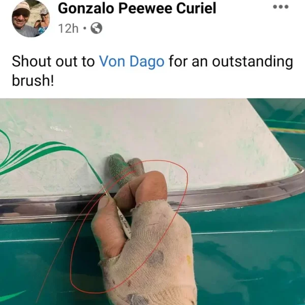 Pro-Series Lite Saber #1 Pinstriping Brush – Short Handle