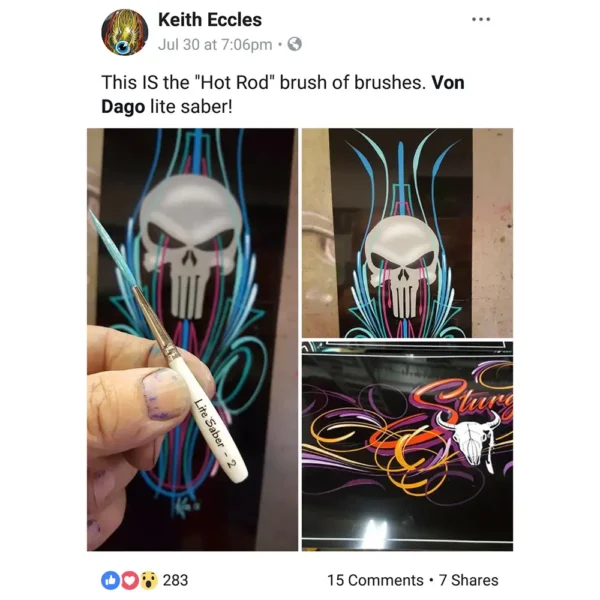 Pro-Series Lite Saber #2 Pinstriping Brush – Short Handle