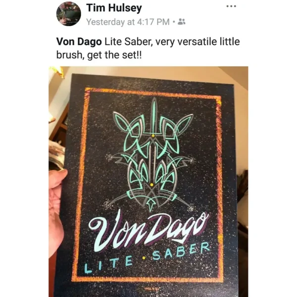 Pro-Series Lite Saber #2 Pinstriping Brush – Short Handle