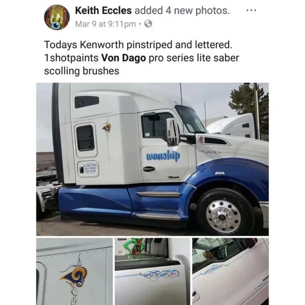 Pro-Series Lite Saber #4 Pinstriping Brush – Short Handle