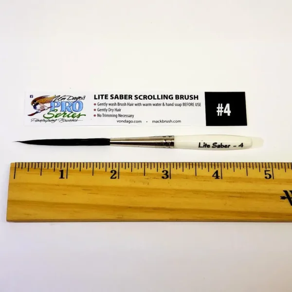Pro-Series Lite Saber #4 Pinstriping Brush – Short Handle