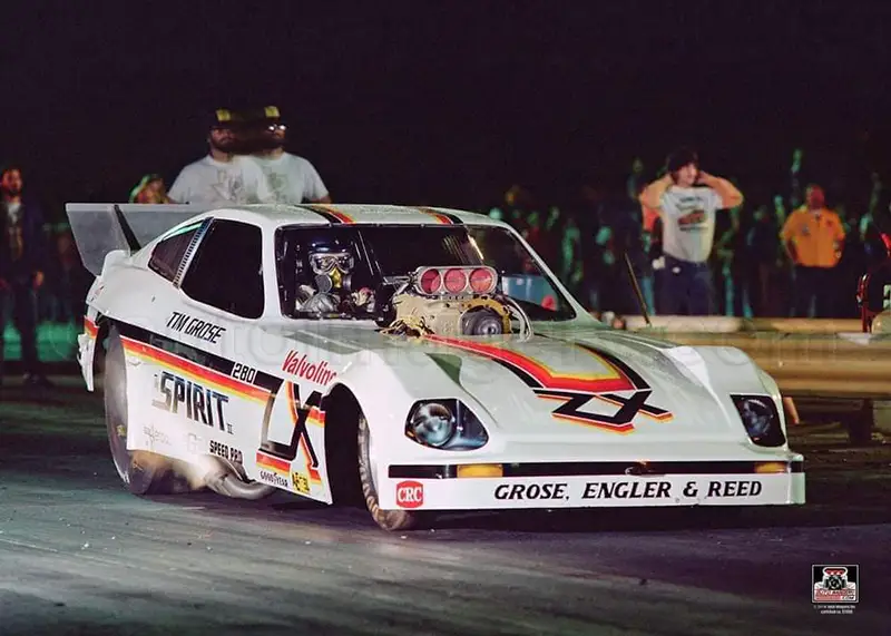 Von Dago painted Tim Grose's car, Spirit