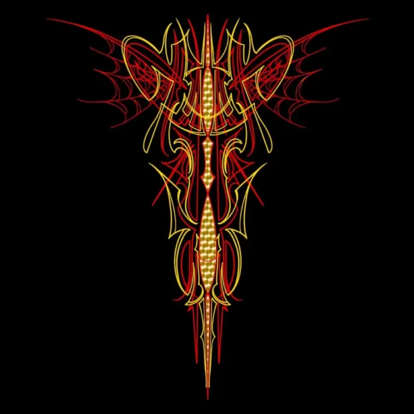 Pro-Series Red Gold Leaf Tshirt Back design